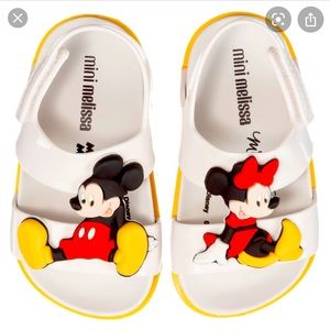 EUC Mickey & Minnie Mini Melissa Toddler Sandals